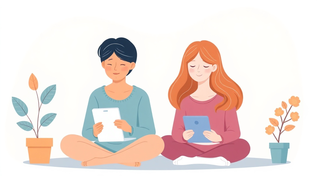 A professional illustration depicting best Grief Apps Compared