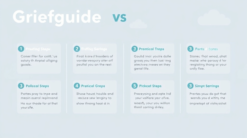 Hands-on guide visualization for griefguide vs Calm for Grief