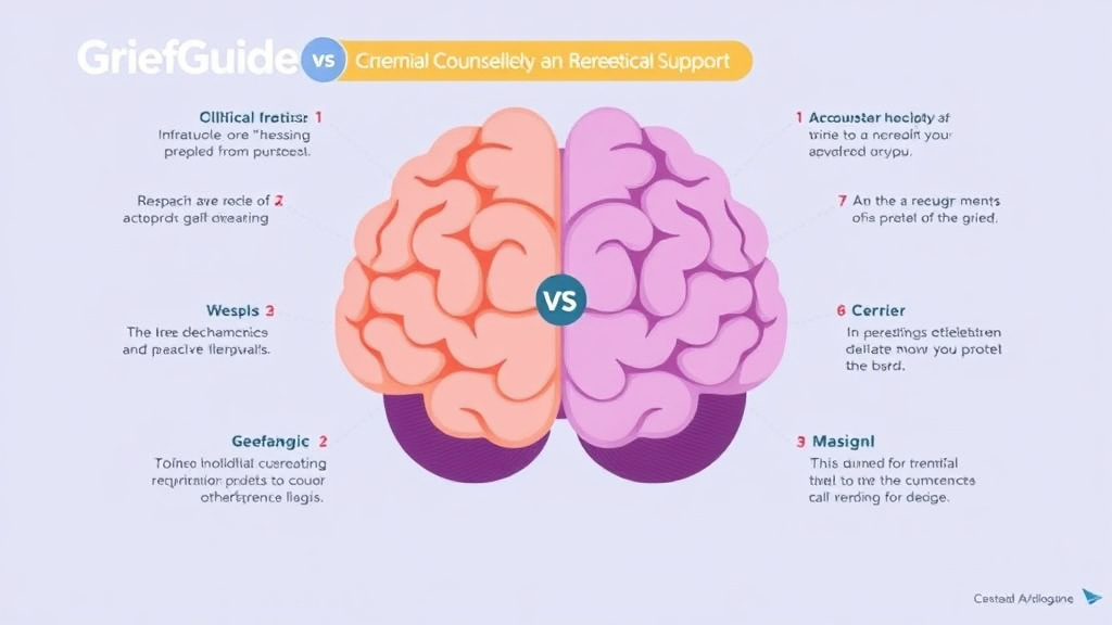 Real-world application diagram for griefguide vs Cerebral for Grief