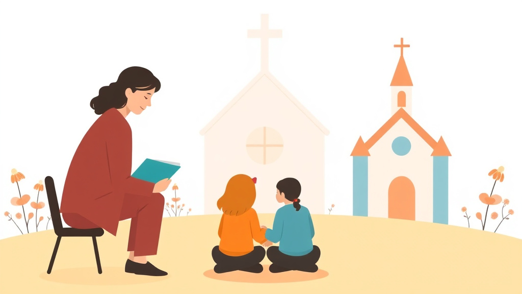A professional illustration depicting griefguide vs Church Grief Groups