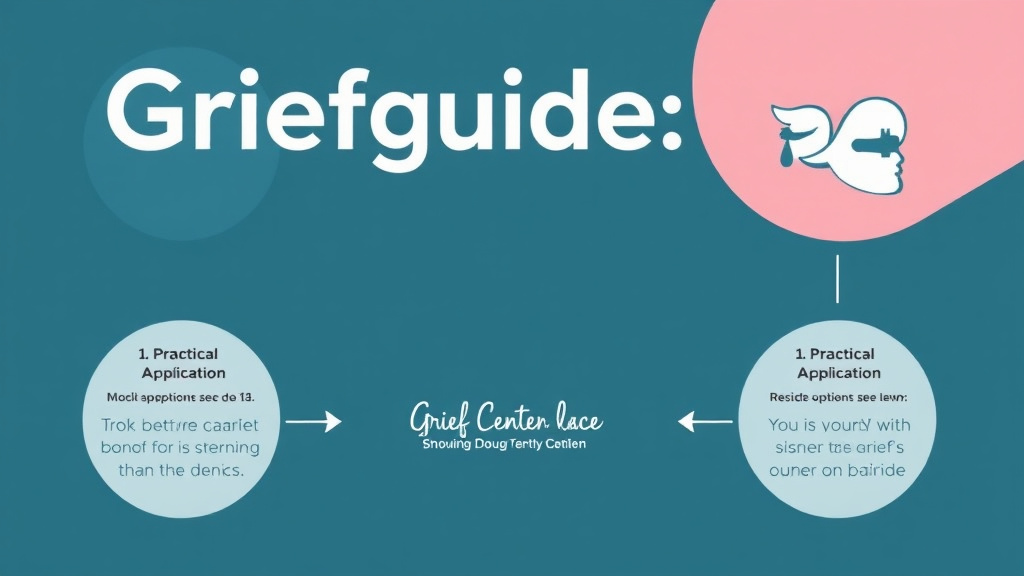 Action-oriented illustration showing how to apply griefguide vs Dougy Center