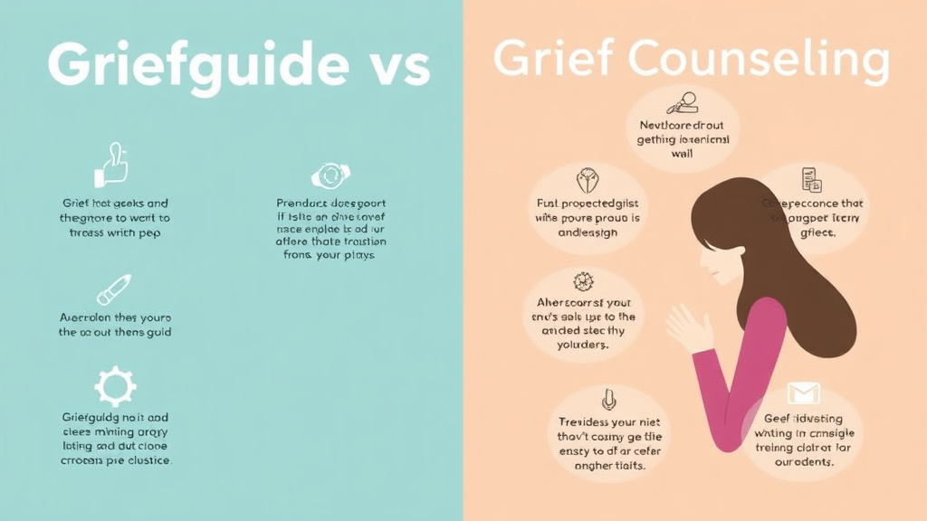 Hands-on guide visualization for griefguide vs Grief Counseling