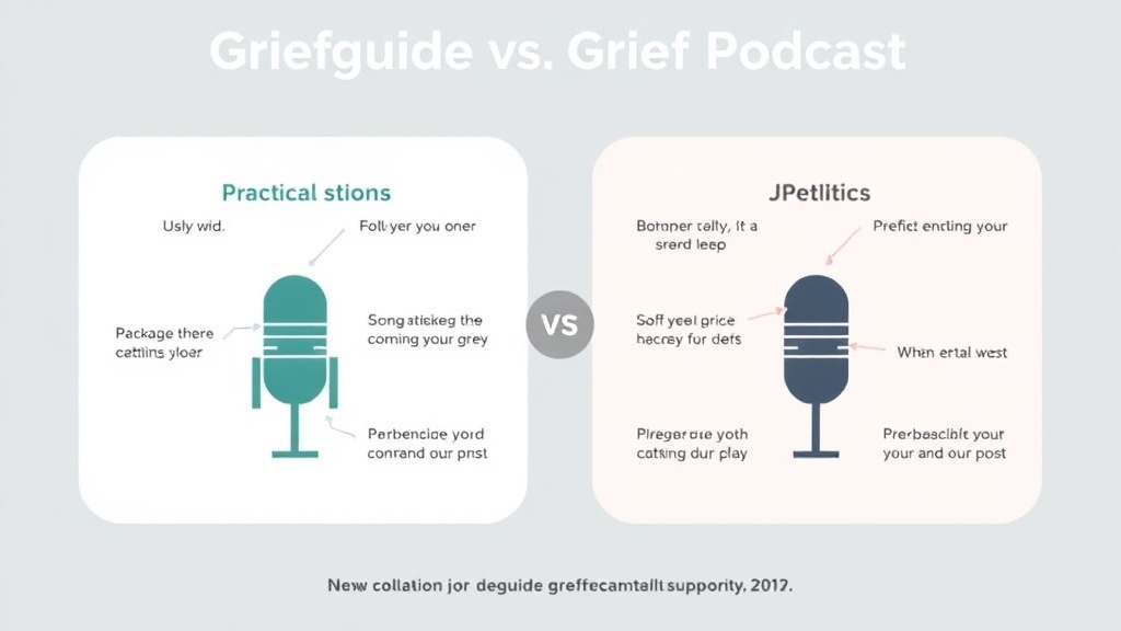 Step-by-step visual guide for implementing griefguide vs Grief Podcasts