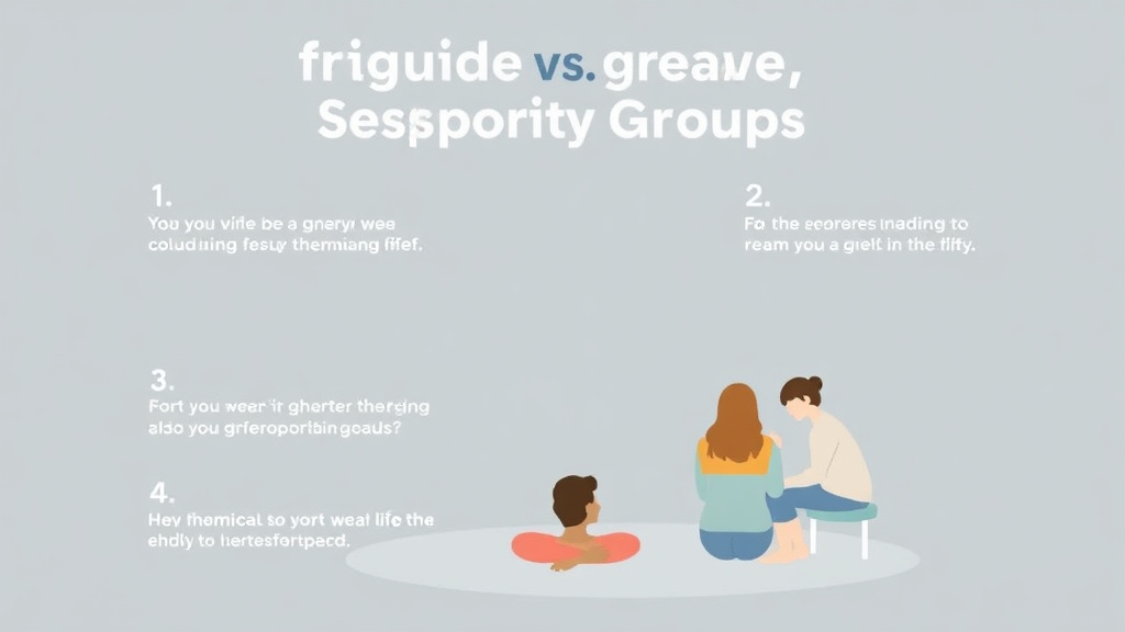 Practical checklist visual for griefguide vs Grief Support Groups