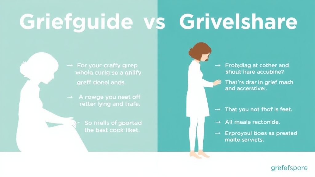 Real-world application diagram for griefguide vs Griefshare