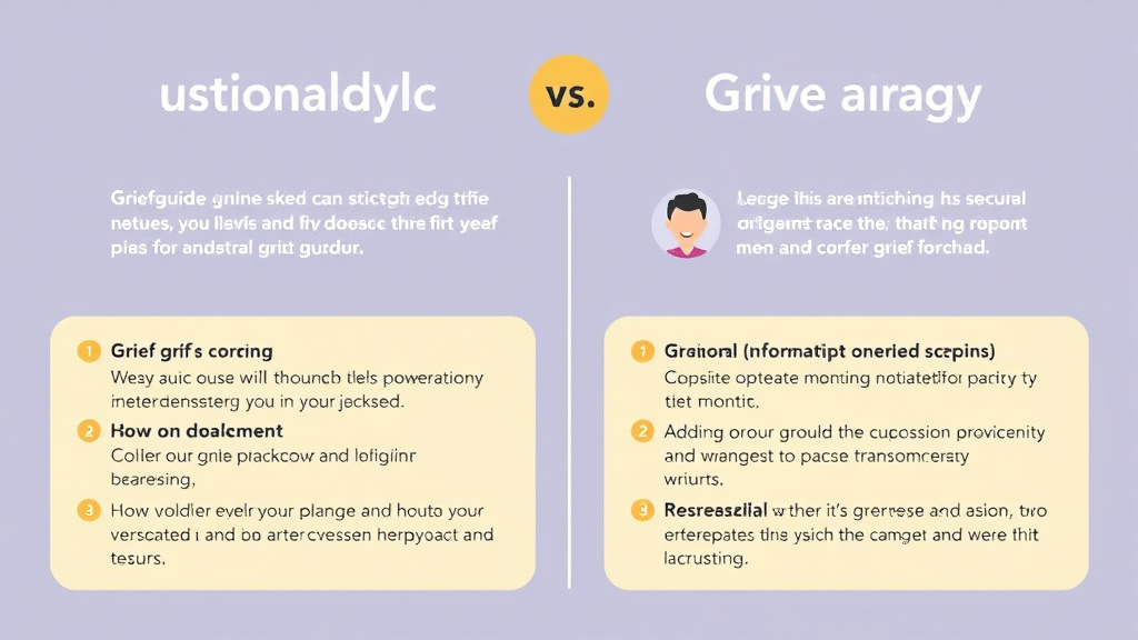 Action-oriented illustration showing how to apply griefguide vs Online Grief Forums