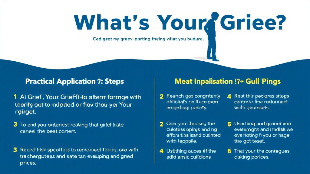 Process flow illustration for putting griefguide vs Whats Your Grief into action