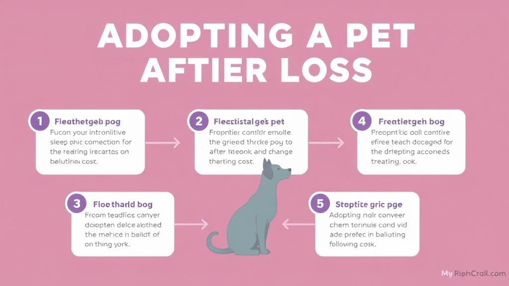 Process flow illustration for putting adopting a Pet After Loss into action