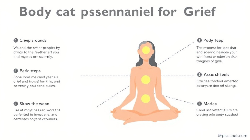 Action-oriented illustration showing how to apply body Scan Meditation for Grief