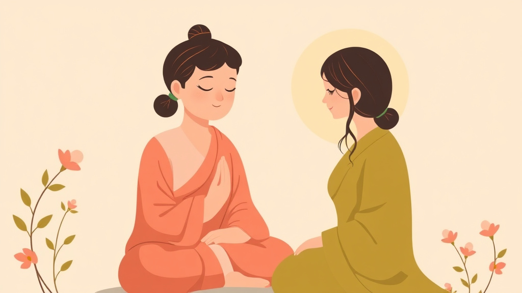 Educational graphic covering the essentials of buddhist Approaches to Grief