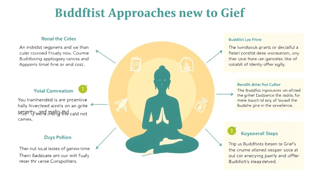 Action-oriented illustration showing how to apply buddhist Approaches to Grief