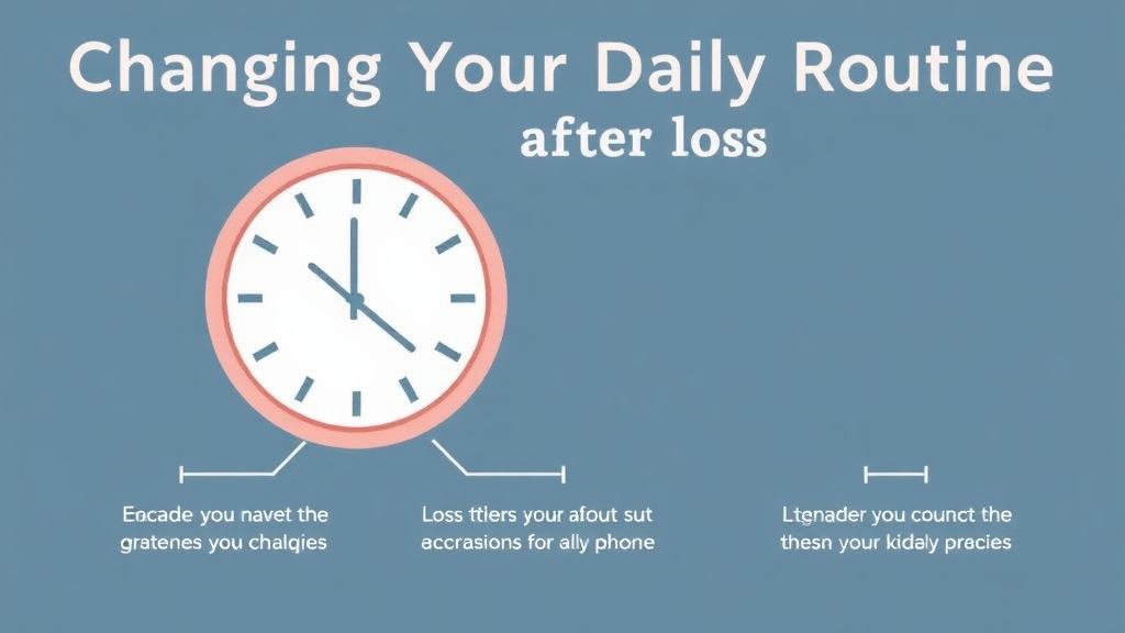 Action-oriented illustration showing how to apply changing Your Daily Routine After Loss