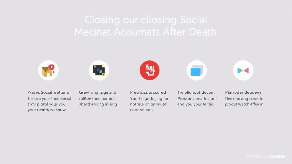 Process flow illustration for putting closing Social Media Accounts After Death into action