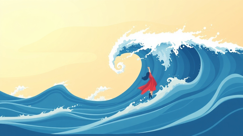 Conceptual diagram showing how coping With Waves of Grief works in practice