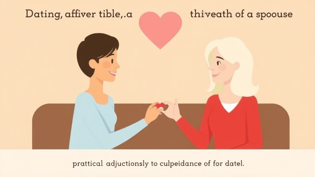 Action-oriented illustration showing how to apply dating After the Death of a Spouse