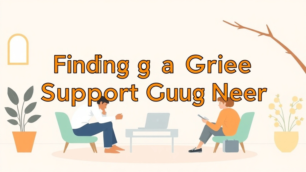 Illustration breaking down the fundamentals of finding a Grief Support Group Near You