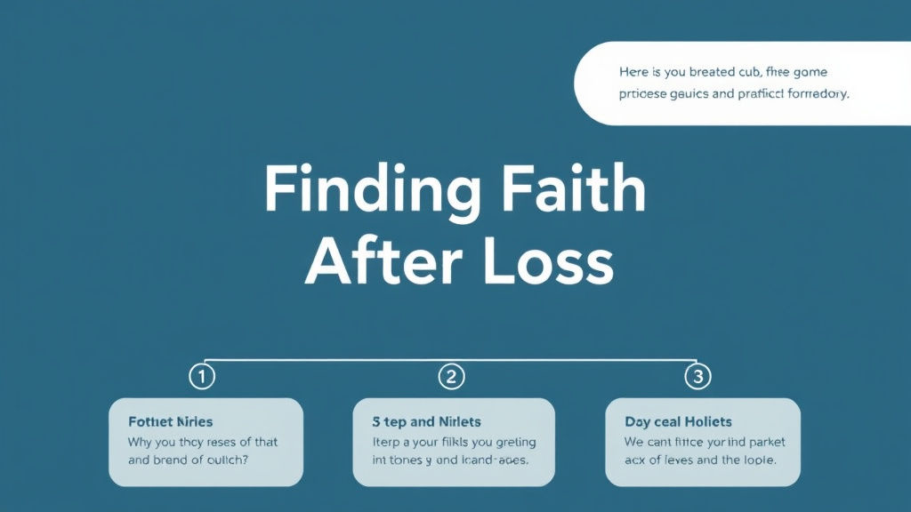 Process flow illustration for putting finding Faith After Loss into action