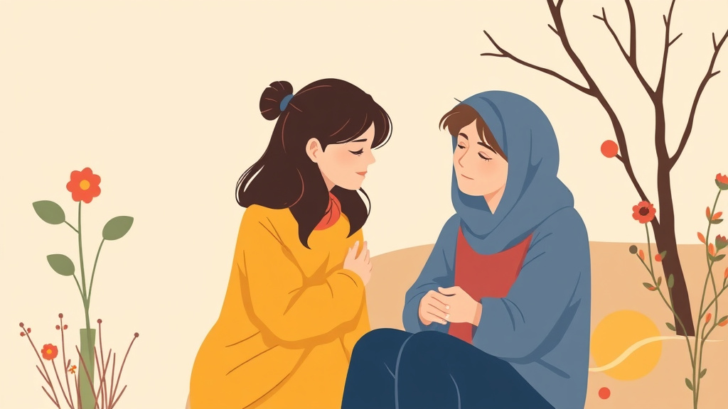 Clear illustration of grief and Family Conflict with supporting details