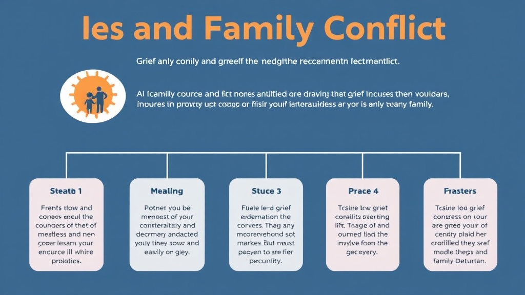 Step-by-step visual guide for implementing grief and Family Conflict