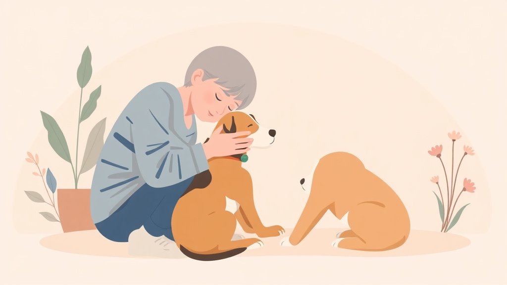 Conceptual diagram showing how grief and Pets Comfort From Animals works in practice