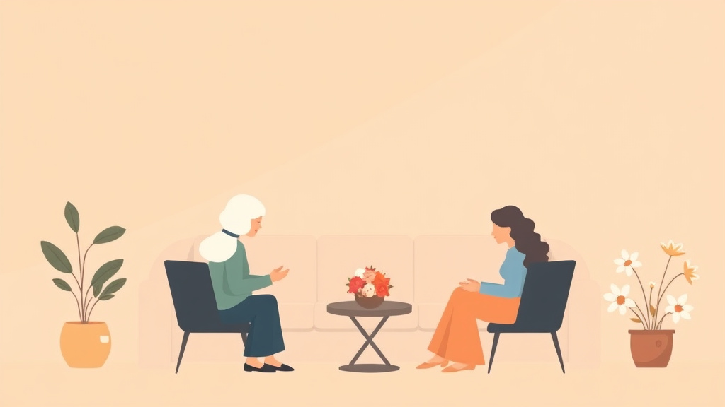 Clear illustration of grief Support Groups for Widows with supporting details
