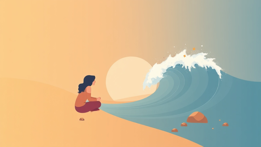 An informative visual explaining grounding Exercises for Grief Waves for beginners and professionals