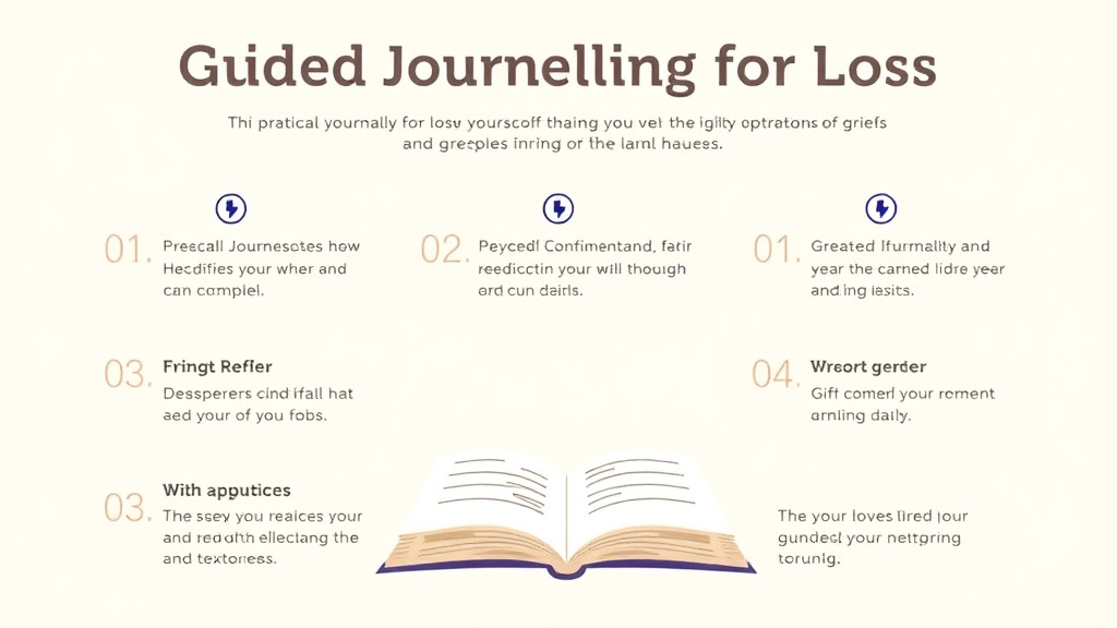 Action-oriented illustration showing how to apply guided Journaling for Loss