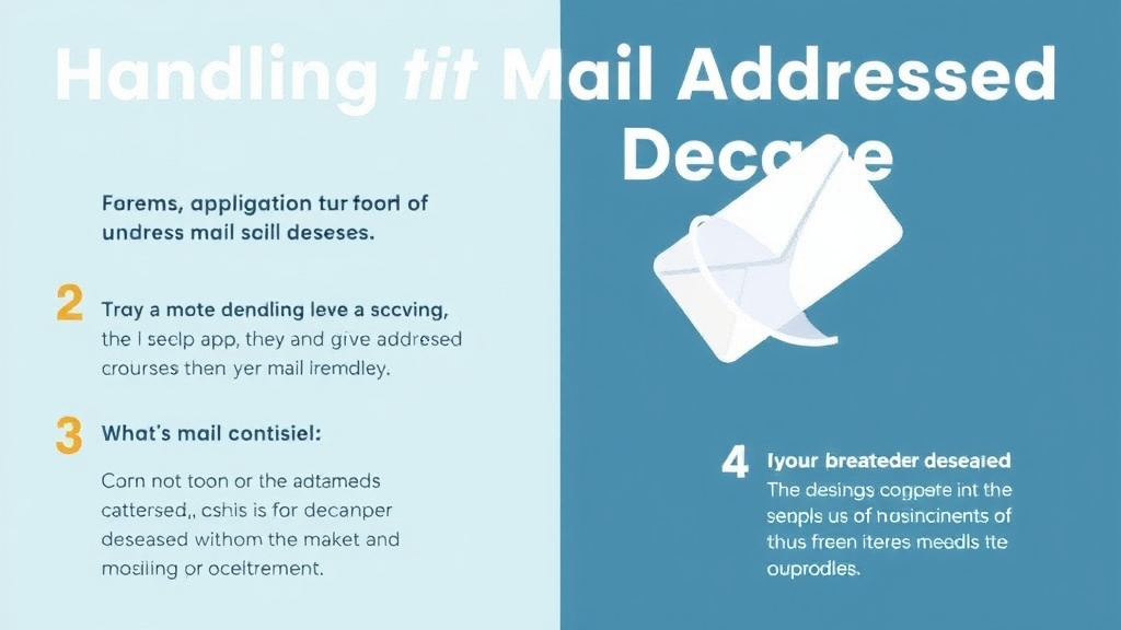 Practical workflow diagram for handling Mail Addressed to the Deceased