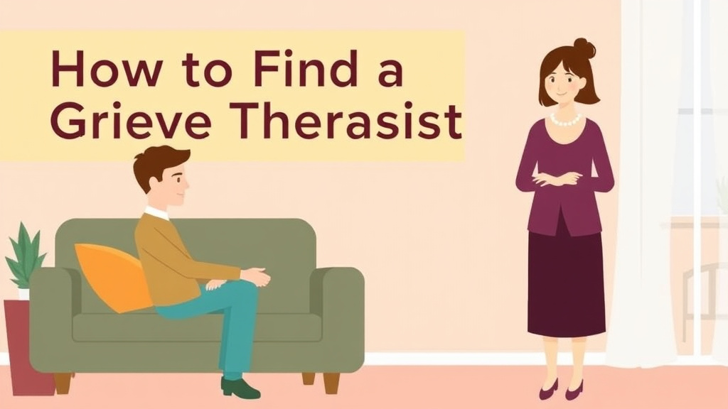 Practical checklist visual for find a Grief Therapist