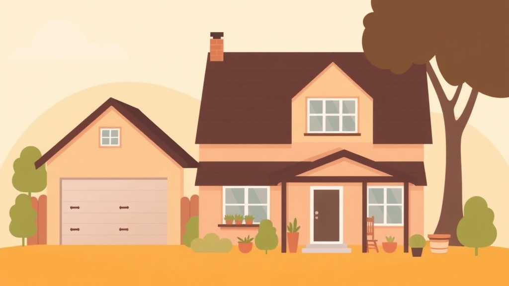 A professional illustration depicting keeping or Selling the Family Home