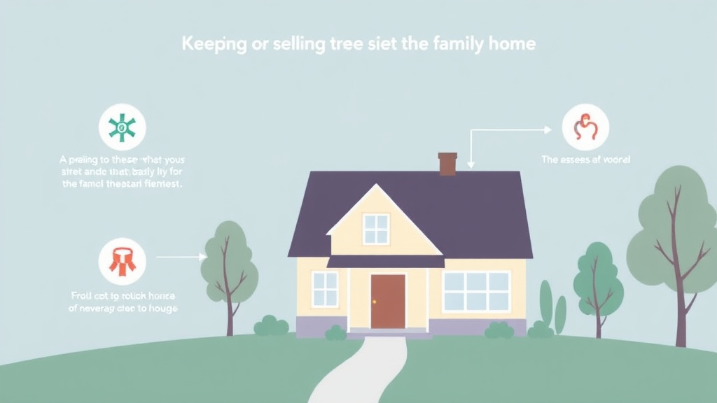 Step-by-step visual guide for implementing keeping or Selling the Family Home