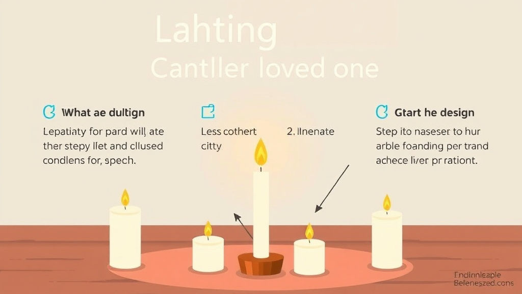 Process flow illustration for putting lighting Candles for Your Loved One into action