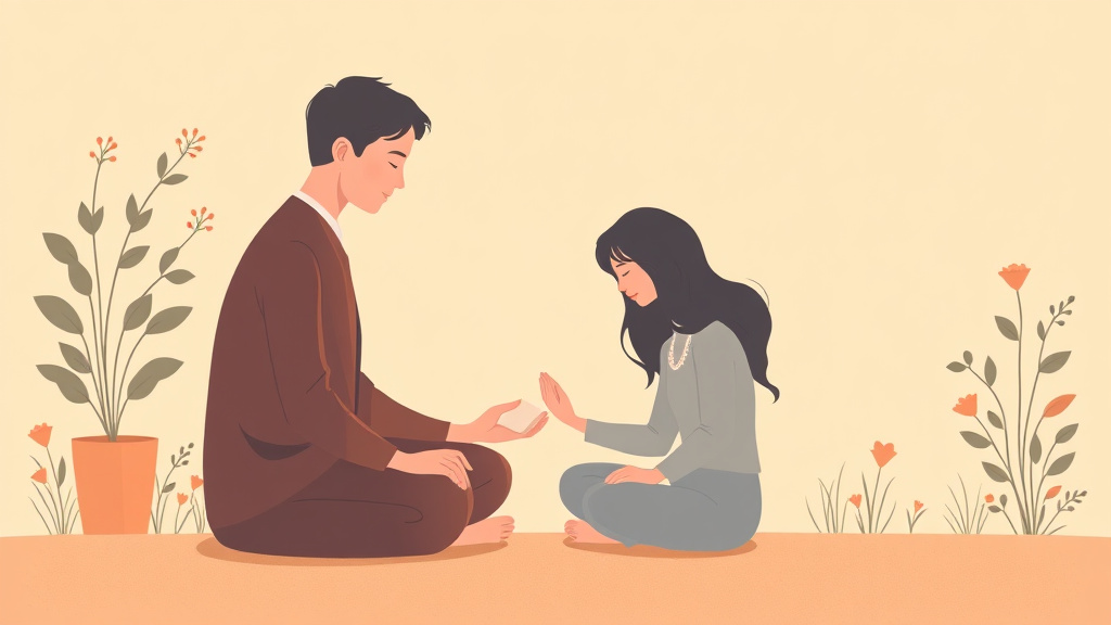 Conceptual diagram showing how loving Kindness Meditation for Grief works in practice