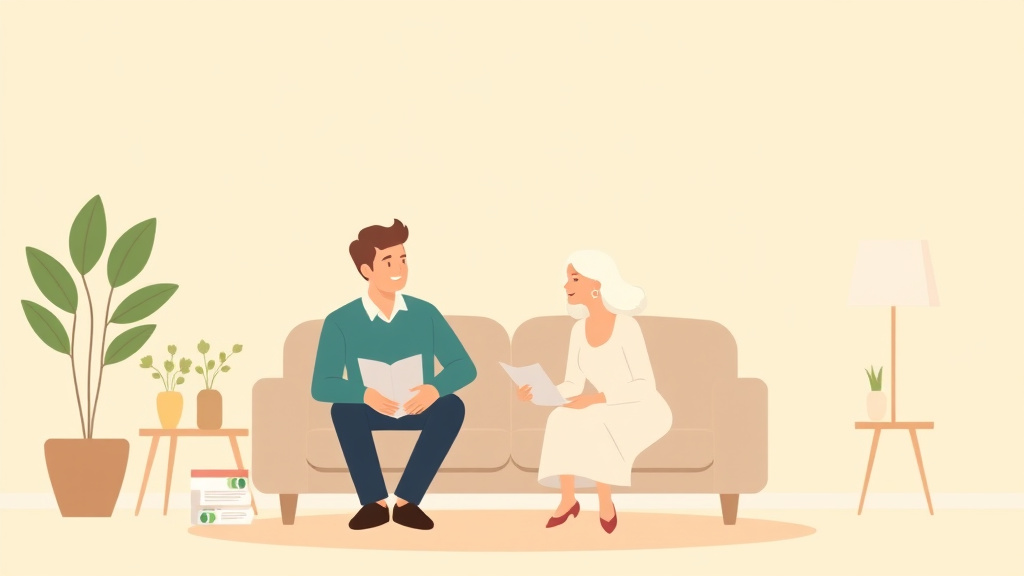 Educational graphic covering the essentials of managing Finances After Losing a Spouse