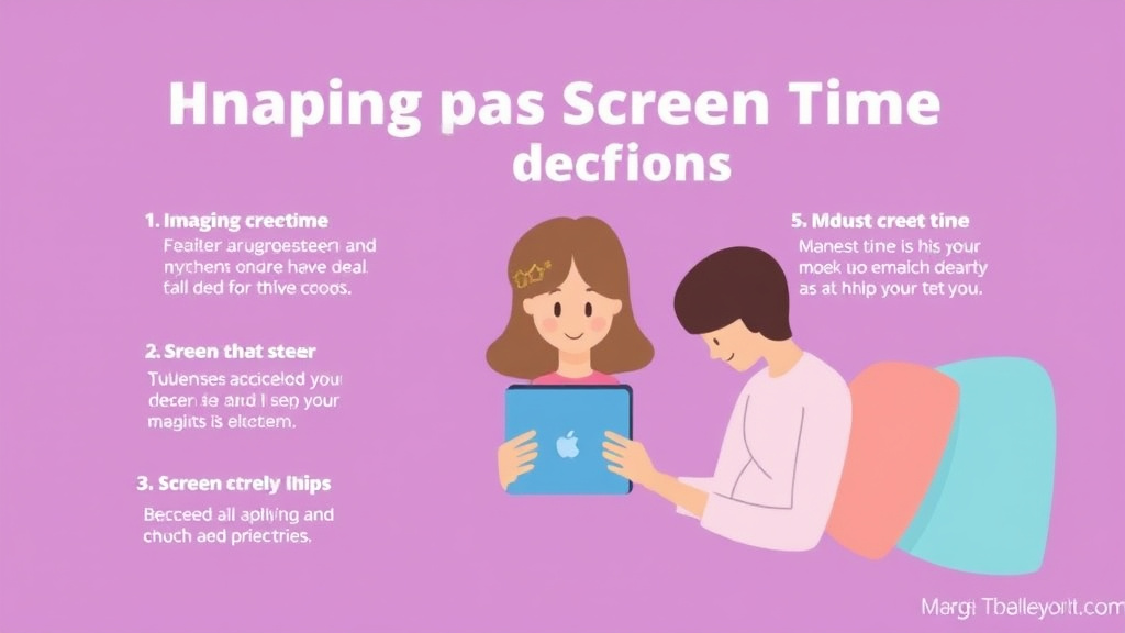 Action-oriented illustration showing how to apply managing Screen Time While Grieving