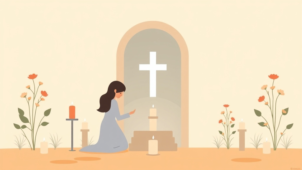 A professional illustration depicting memorial Rituals for Grief Healing