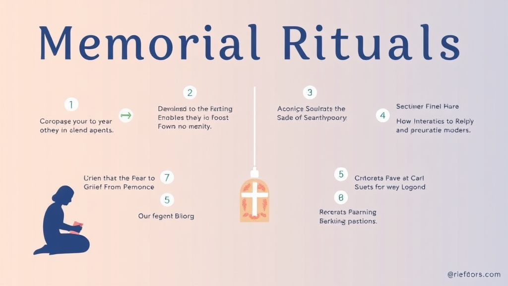 Practical checklist visual for memorial Rituals for Grief Healing
