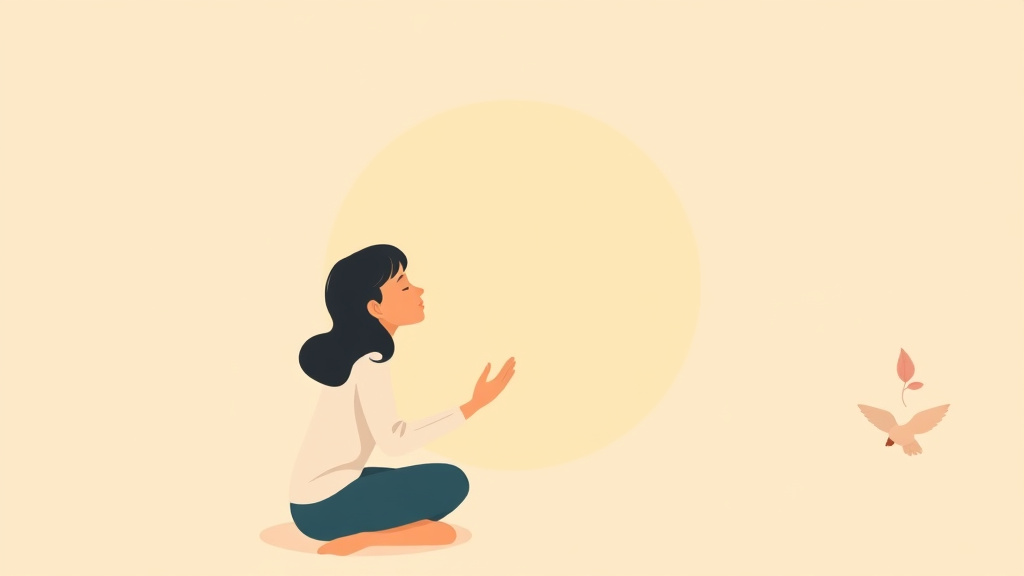 Clear illustration of mindful Breathing for Grief Panic with supporting details