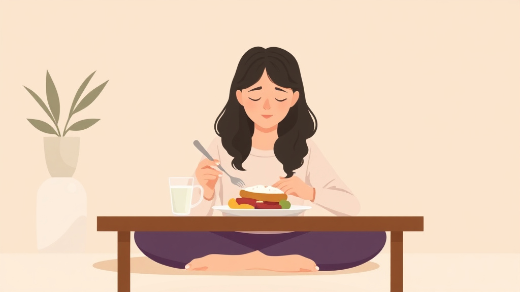 Conceptual diagram showing how mindful Eating While Grieving works in practice