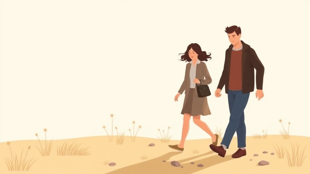 An informative visual explaining mindful Walking for Grief for beginners and professionals
