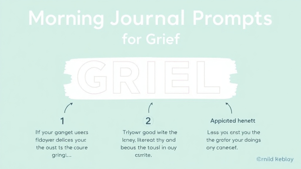 Real-world application diagram for morning Journal Prompts for Grief