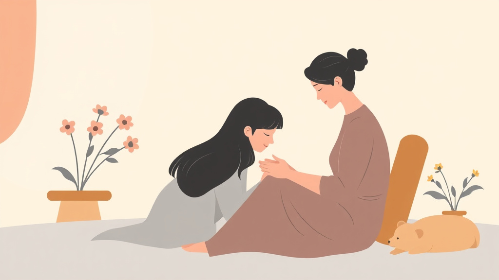 A professional illustration depicting photography as Grief Therapy