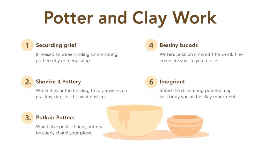 Step-by-step visual guide for implementing pottery and Clay Work for Grief