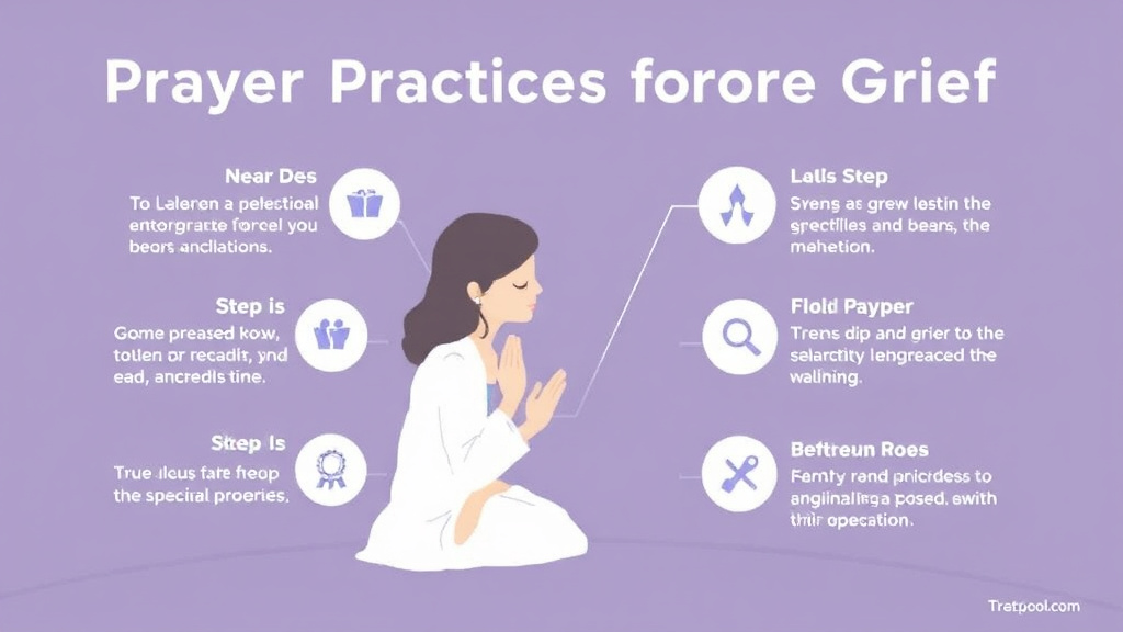 Action-oriented illustration showing how to apply prayer Practices for Grief