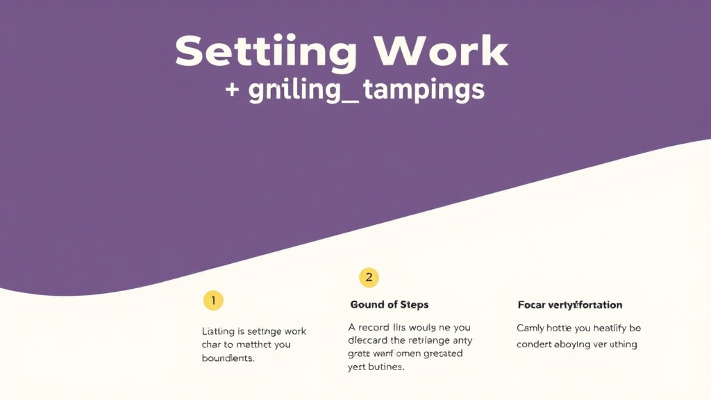 Action-oriented illustration showing how to apply setting Work Boundaries During Grief