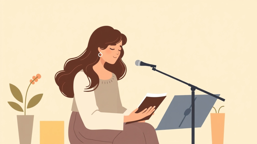 A professional illustration depicting singing and Songwriting for Grief