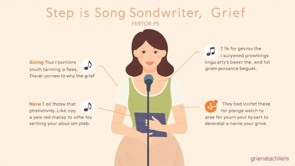Process flow illustration for putting singing and Songwriting for Grief into action
