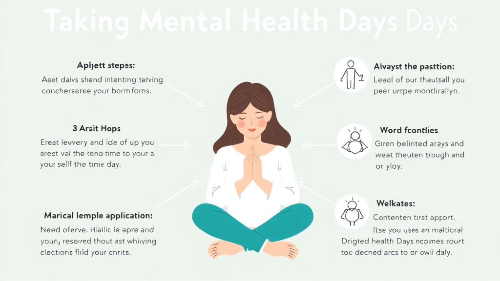 Action-oriented illustration showing how to apply taking Mental Health Days for Grief