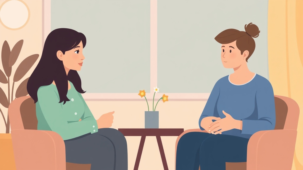Clear illustration of talk Therapy vs Grief Support Groups with supporting details
