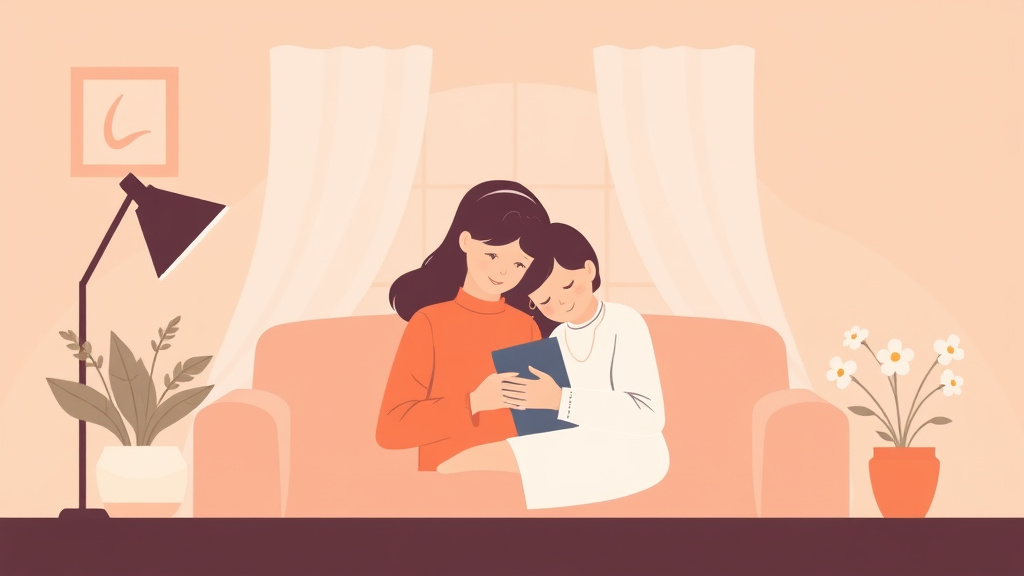 Conceptual diagram showing how telehealth Grief Counseling Guide works in practice